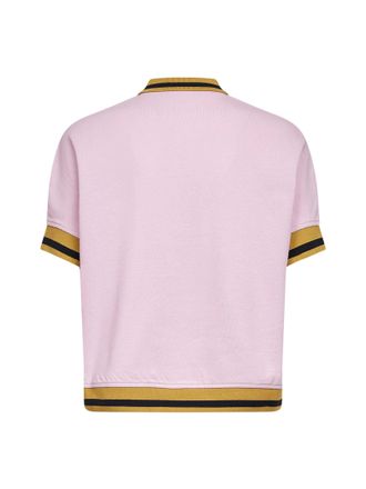 Marni Striped Trim Piqu&eacute; Polo Shirt - Pink