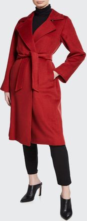 Max Mara Manuela Camel Hair Belted Wrap Coat
