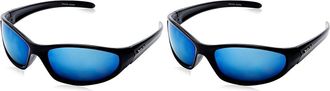 Eyelevel Intruder Lightweight Sports Sunglasses for Men - Black Mens Sunglasses/blue lens- With UV400 Protection