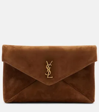 Saint Laurent Cassandre suede pouch
