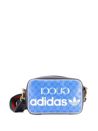 Gucci x adidas Shoulder Bag GG Coated Canvas Small crossbody bag - Blauw