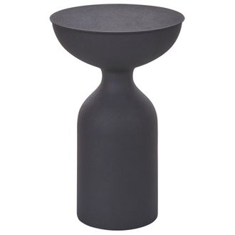 Beliani Mesa Auxiliar De Metal Decorativa De Hierro Negro Cota