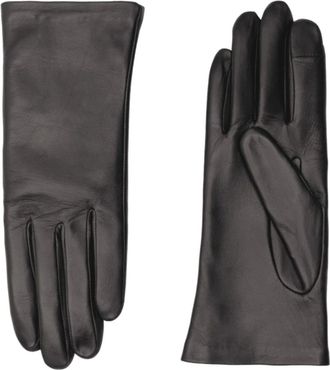 Agnelle Ines Classic Handschoenen - Dames - Accessoires - Zwart - Maat: 8 IN Leer