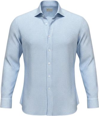 Xacus Mop 721Ml 21273 Shirt - Heren - Zakelijke Overhemden - Blauw - 2XL - Linnen - Overhemden