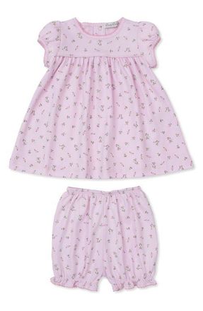 Kissy Kissy Garden Roses Dress & Bloomers in Pink at Nordstrom, Size 12-18M