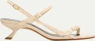 Alexandre Birman 50mm Slim Clarita Croc-Embossed Leather Sandals