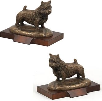 OEM Norwich Terrier - Figura De Perro, Figura Sobre Base Blanca, Trofeo Para Exposici&oacute;n Canina De Art-dog