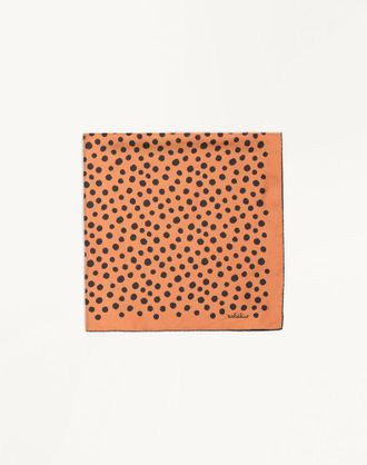 Valentino Garavani Foulard Pois Dalmata in seta Donna MARRONE/NERO UNI