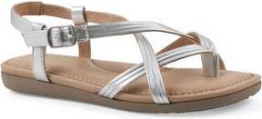 White Mountain Frania Strappy Sandal in Silver/Metallic/Smooth at Nordstrom Rack, Size 6.5