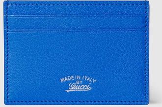 Gucci Lira Card Case, Blue, Leather