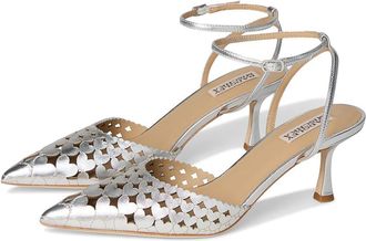 Badgley Mischka Omelia Womens Shoes Silver Metallic : 8.5 M, Leather