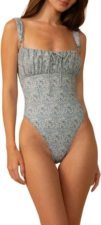Montce Swim Victoria Petite Fleur One-Piece Swimsuit in Blue Petite Fleur at Nordstrom, Size X-Small