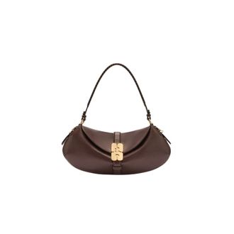 Ganni Tassen, Dames, Bruin, ONE Size, Leer, B-Kat Tas