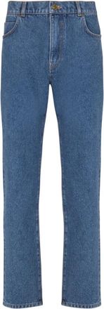 Balmain Recht gesneden jeans - Heren - Regular Fit Jeans - Blauw - W30 - Katoen - Jeans