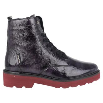 Mephisto Ergonomische brede pasvorm laars - Grijs - Dames - Veterlaarzen - Grijs - 35 1/2 EU - Leer - Schoenen