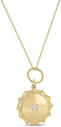 Bony Levy Icon 18K Yellow Gold Diamond Medallion Pendant Necklace at Nordstrom Rack