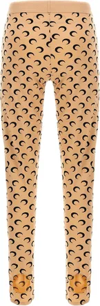 Marine Serre Moon-Printed Leggings - Beige