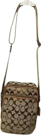 Coach Pre-owned Cross Body Bags, female, Beige, Size: ONE SIZE Pre-owned Canvas Cross Body Bag