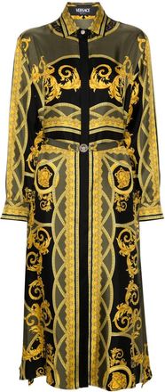 Versace La Coupe des Dieux silk shirt dress - women - Silk - 44 - Black