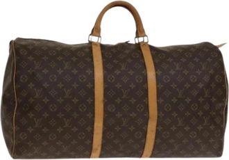 Louis Vuitton Pre-owned Vintage Canvas Weekendtas - Dames - Vintage Weekendtas - Bruin - ONE Size - Vintage