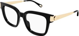 Chlo&eacute; Rechthoekige Brillen - Dames - Brillen - Zwart - 52 MM - Accessoires