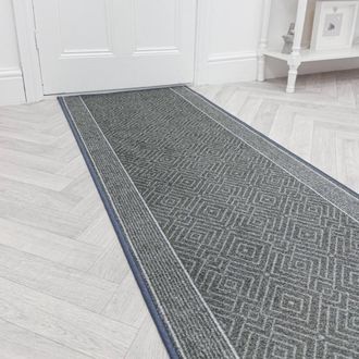 Runrug Hallway Carpet Runner Rug - Soft & Comfy, Non-Slip, 8mm - Walton in Grey | Size: 100 cm x 180 cm