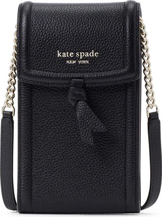 Kate Spade New York knott north & south phone crossbody bag in Black at Nordstrom Rack