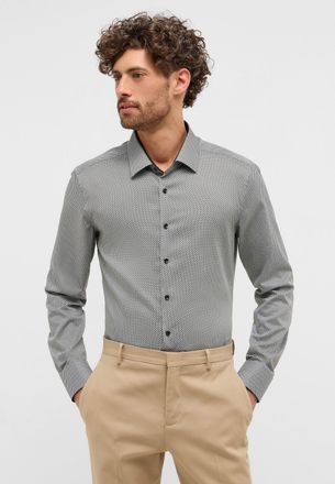 Eterna Langarmhemd ETERNA SLIM FIT, Herren, Gr. 42, Normalgr&ouml;ssen, gr&uuml;n, Twill, 100% cotton, schmal, Manschette, Hemden Langarmhemd, NON IRON (b&uuml;gelfrei)