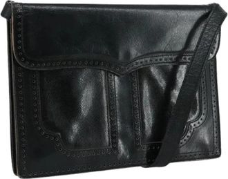 Saint Laurent Pre-owned Leren Schoudertas - Dames - Vintage Schoudertas - Zwart - ONE Size - Leer - Vintage