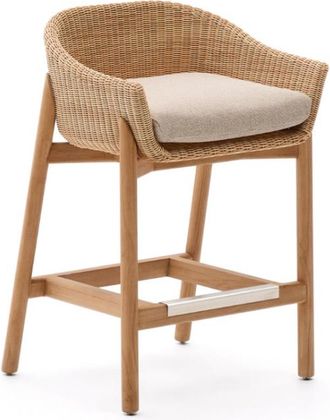 K Home Premium In-/Outdoor Barstuhl Galeo Sitzhöhe 65 cm, aus massivem Teakholz