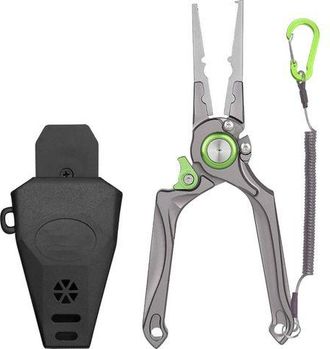 OEM Alicates De Pesca Multifuncionales, Plegables, Inoxidables, De Dise&ntilde;o Ergon&oacute;mico, Fabricados En Aleaci&oacute;n De Aluminio, Color Gris/verde