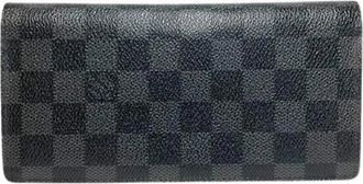 Louis Vuitton Pre-owned Porte Feuille Brazza Damier Graphite Portemonnee - Heren - Vintage Accessoires - Grijs - ONE Size - Vintage