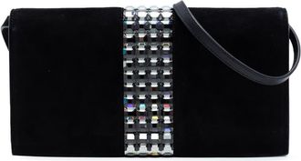 Gucci Pre-owned Gucci Suede Crystal Embellished Shoulder Bag Ladies KEFP7XZ5WV0VNTE4