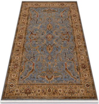 RugsX Rugsx - Alfombra Keshan Franjas, Marco Oriental 7875/53544 Beige / Azul Blue 300x380 Cm