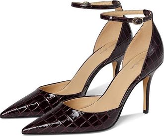 Calvin Klein Olettia Womens Shoes Dark Red Croco : 7.5 M, Synthetic