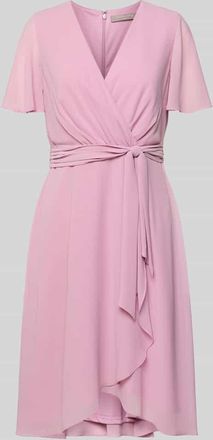 Christian Berg Cocktail Knielanges Cocktailkleid in Wickel-Optik in Rosa, Gr&ouml;&szlig;e 36