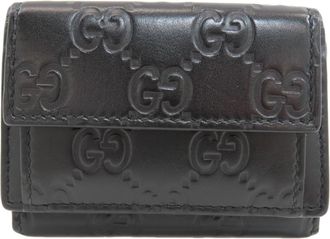Gucci Black Leather Wallet (Tri-Fold) (Pre-Owned)