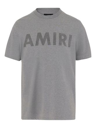 Amiri Mens Logo Print T-Shirt in Grey