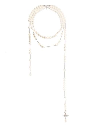 Vivienne Westwood Multi-Strand Necklace with Faux Pearls