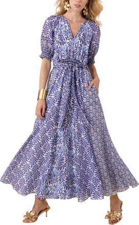 Hale Bob Linen-Blend Estella Maxi Dress