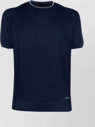 Prada knit crew neck sweater short sleeves