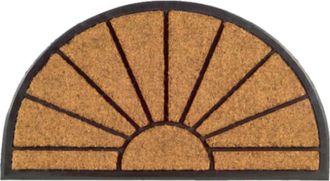Imports Decor Sun Coir Door Mat, Non-Slip Rubber Backed Outdoor Entryway Rug, Durable Dirt Scraper Welcome Mat