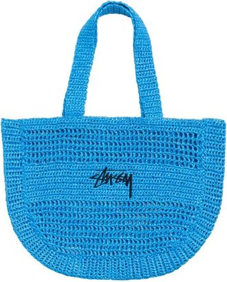 St&uuml;ssy Woven Tote Bag Blue 134263-BLUE
