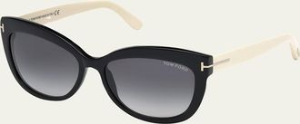 Tom Ford Alistair Two-Tone Squared Cat-Eye Sunglasses