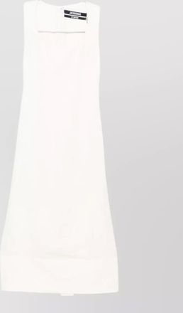 Jacquemus linen square neck sleeveless midi dress