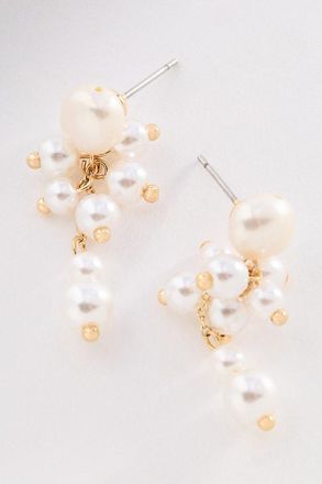 Anthropologie Pearl Cluster Post Earrings
