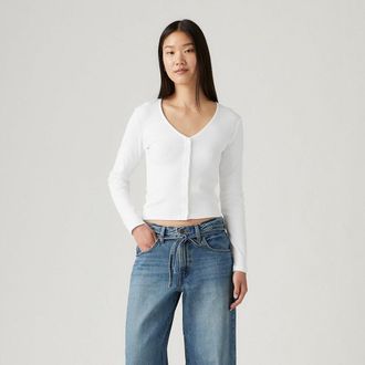Levi's T-shirt met lange mouwen en V-hals