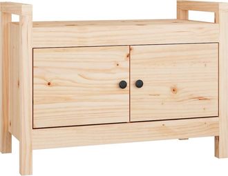 vidaXL Vidaxl - Banco De Recibidor Madera Maciza De Pino 80x40x60 Cm