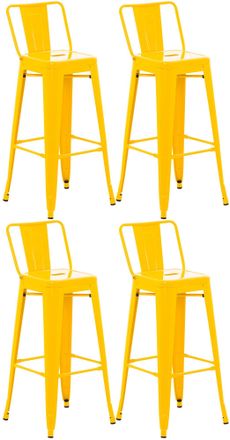 Clp Set Di 4 Sgabelli Da Bar Mason Giallo