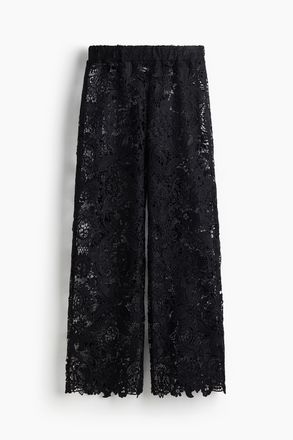 H&M Weite Spitzenhose - Schwarz